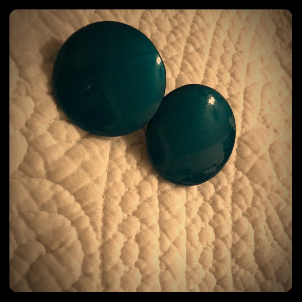 Vintage button earrings